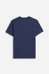 T-SHIRT GIROCOLLO ELASTICIZZATA BLEU